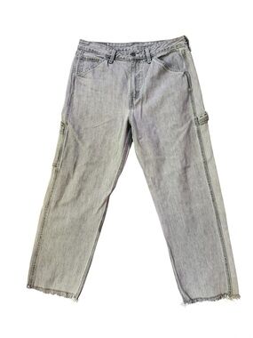 Levi’s Men’s Light Grey Carpenter Jeans Size 34x30 Straight Leg Zip Fly